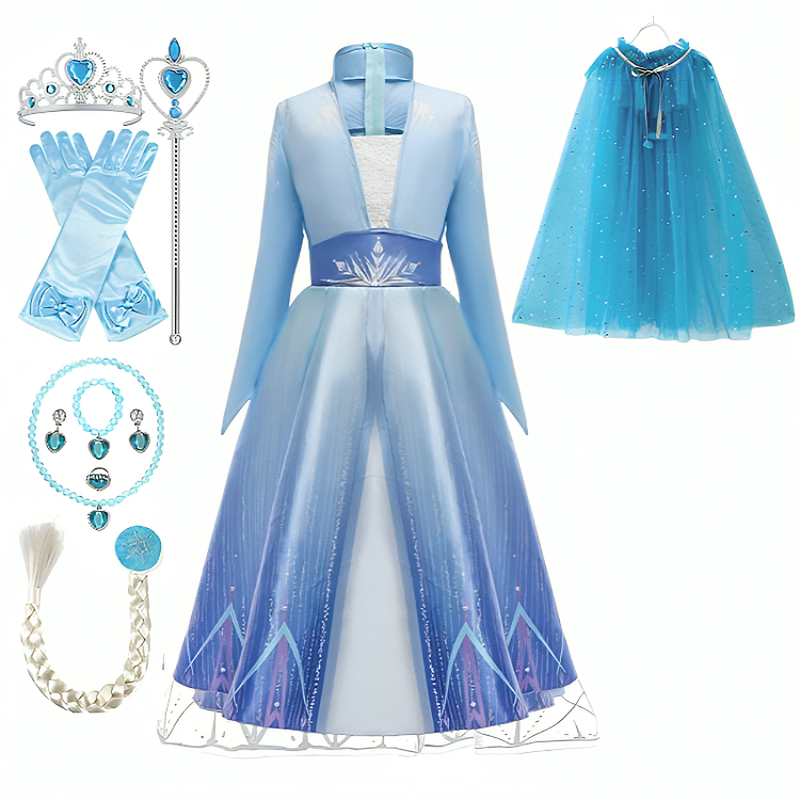 Fantasia Infantil Elsa com Capa Frozen