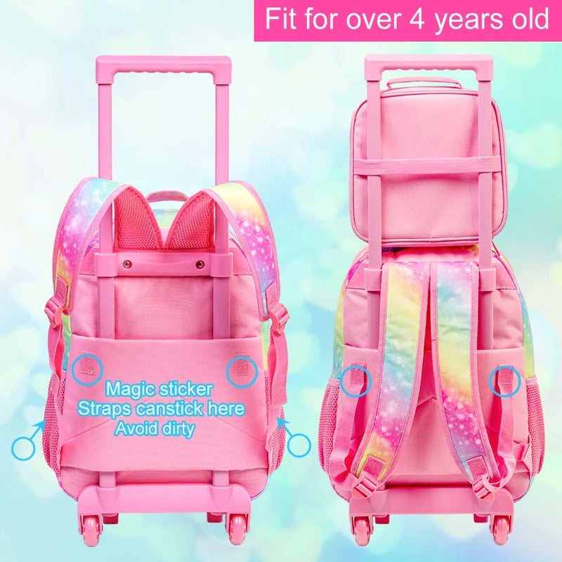 Kit Mochila Infantil Feminina Modelo Unicórnio Íris