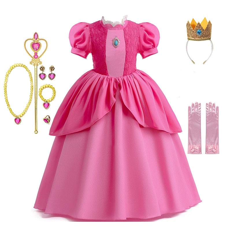 Vestido Princesa Peach - Mario Bros